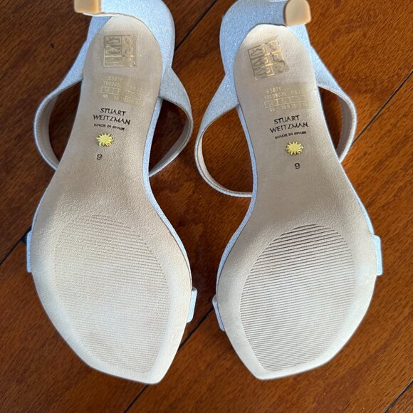 Stuart Weitzman Aleena 100 White heeled sandals - Picture 4 of 8